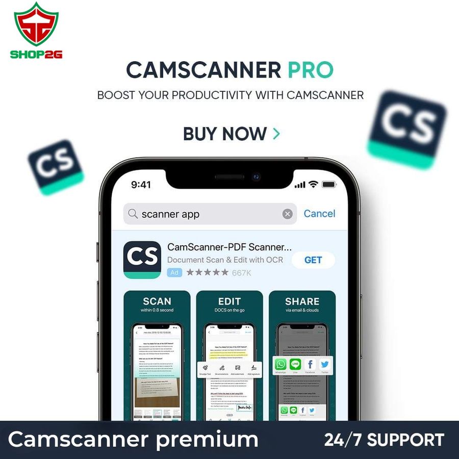 Camscanner Premium-Mobile Scanner,Easy Scan & Share